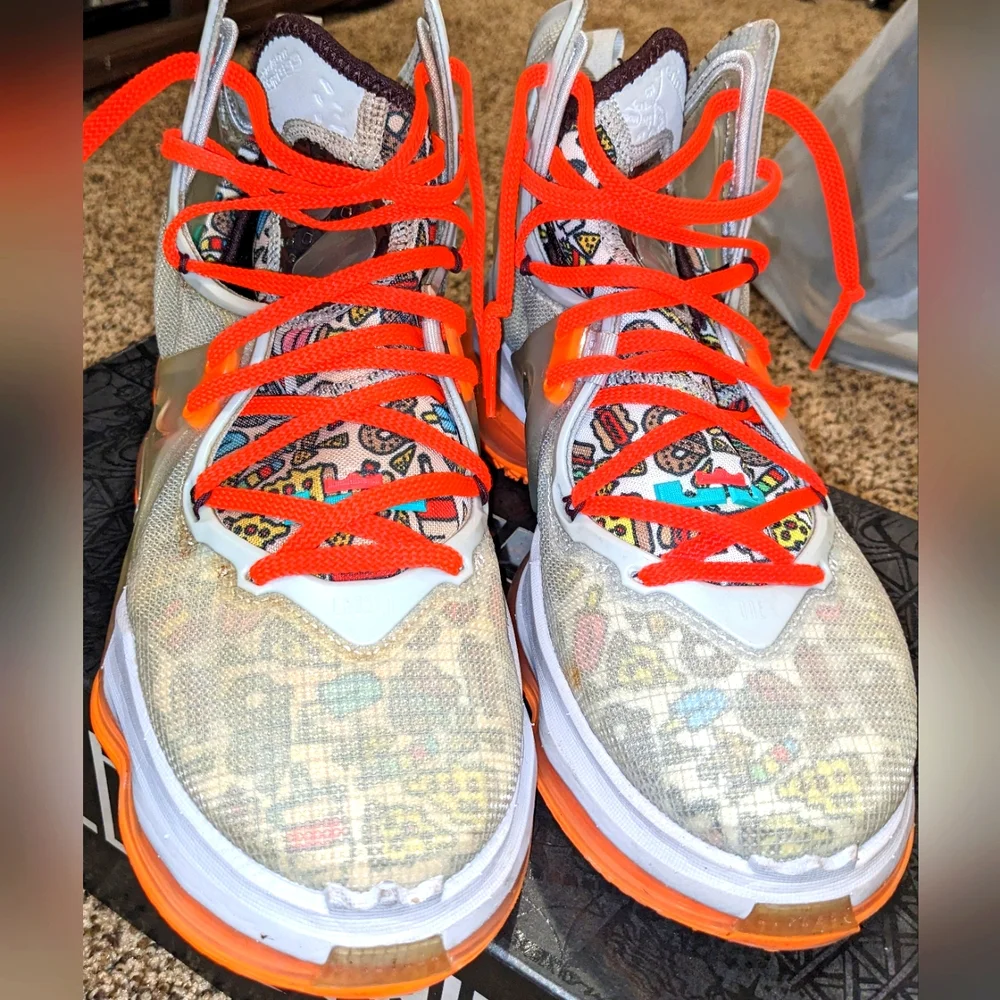 Nike LeBron XIX "Fast Food" Men's Basketball Trainer Sneakers - Picture 8 of 15